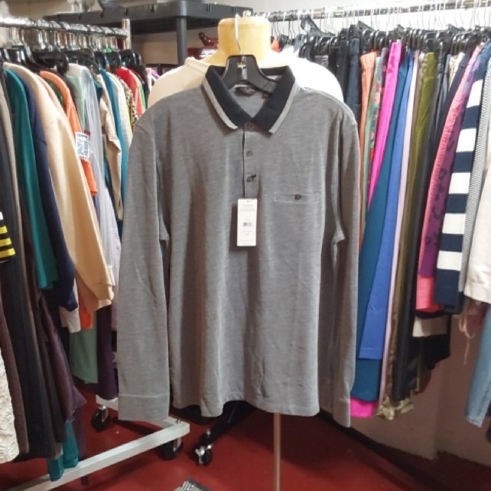 Mens Gray Polo Style  Shirt